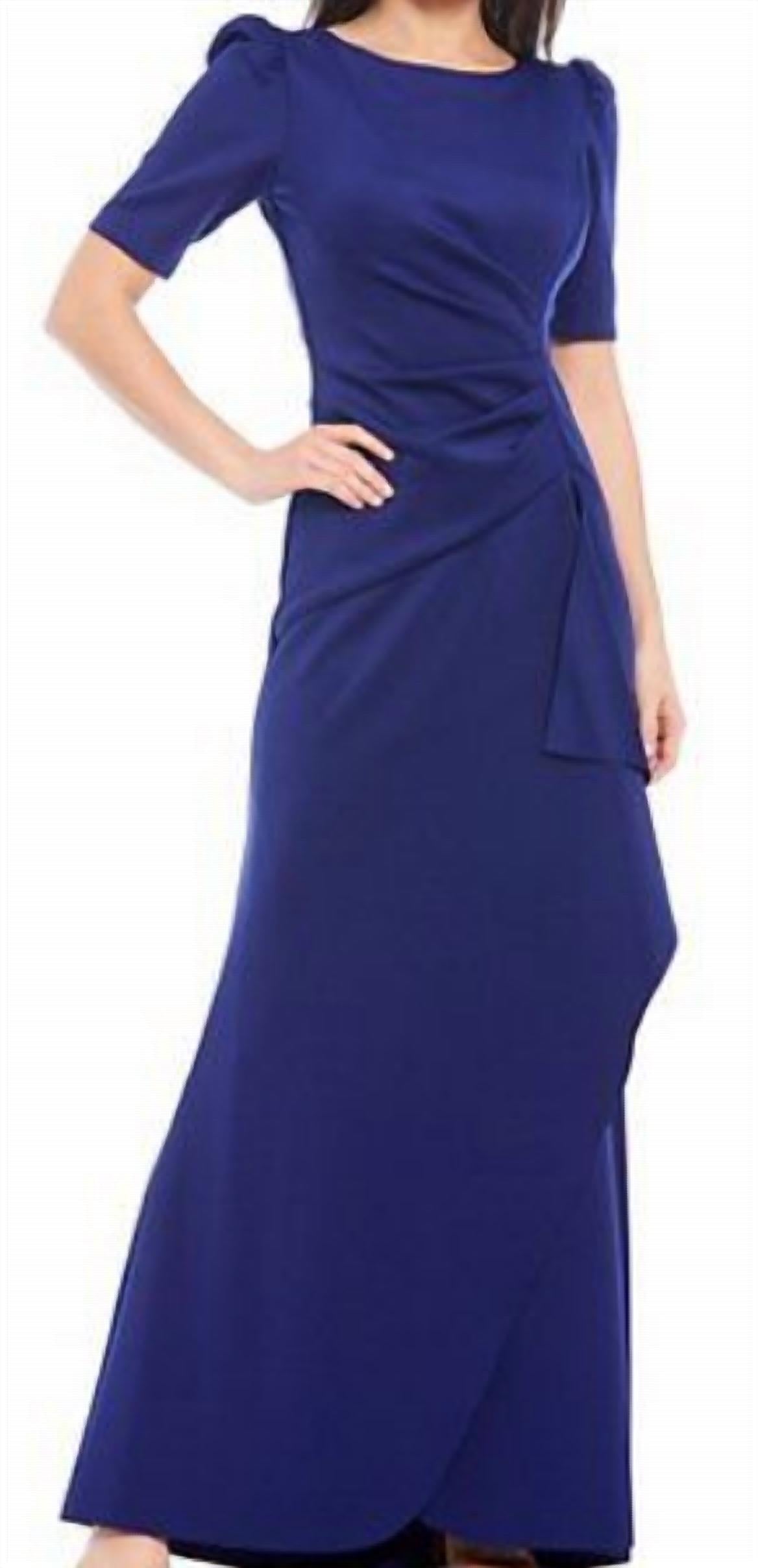 Xscape - 3d Floral Applique Scuba Crepe Mermaid Gown