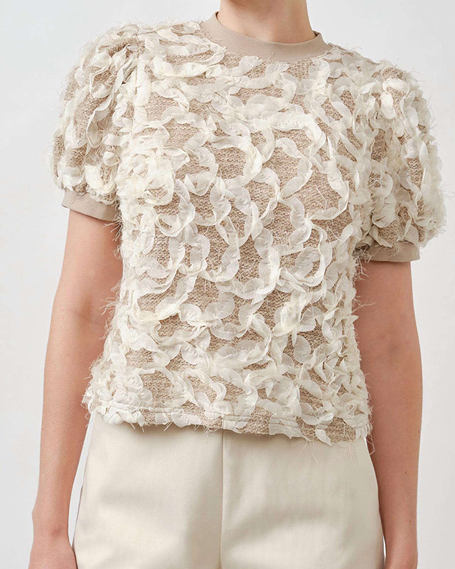 Maude Club Women's Birdie Top in ivory - women's t-shirt