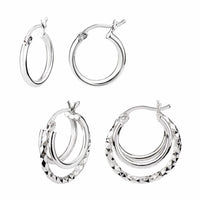 Gold & Honey - Women's Sterling Silver Earrings, Set Of 2