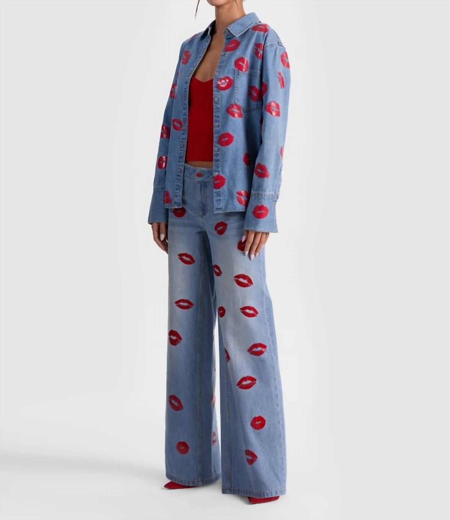 Alice + Olivia - Finelly Oversized Shirt With Pocket