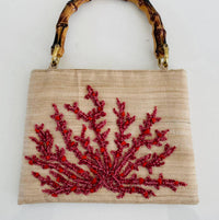 Tiana Designs - Women's Bamboo Handle Coral Bag