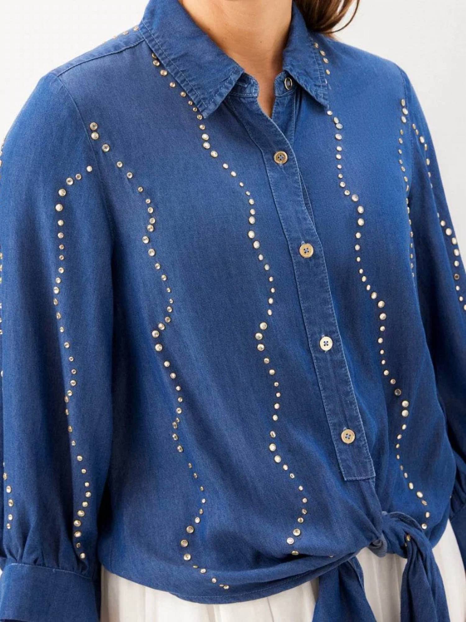 Karen Kane - Gemstone Denim Shirt