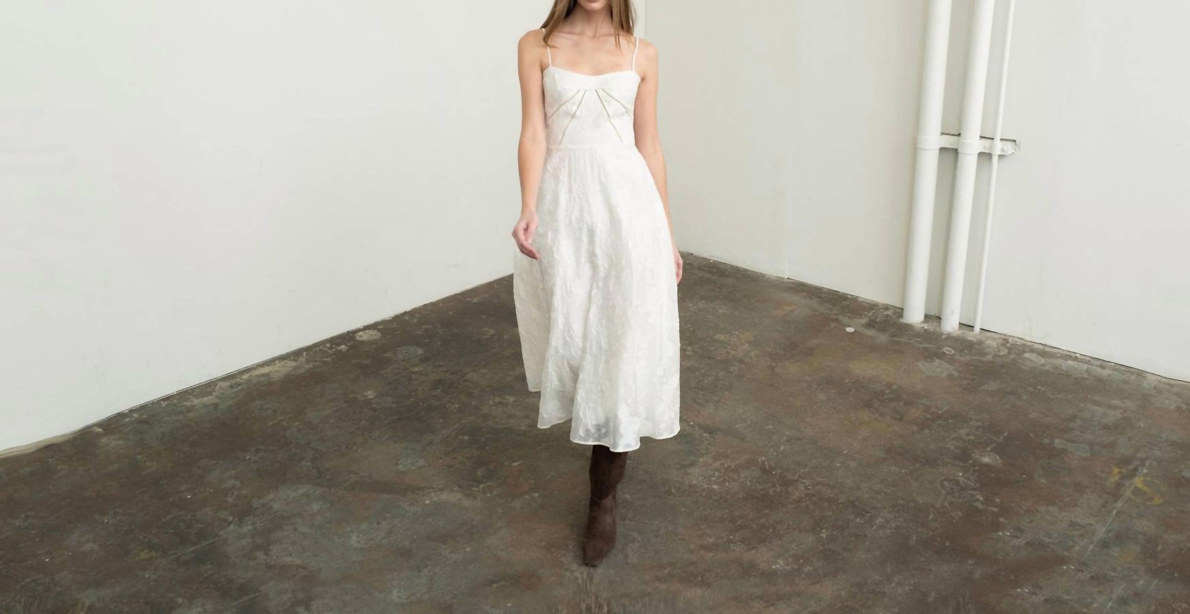 Moon River - Juliet Spaghetti Strap Midi Dress