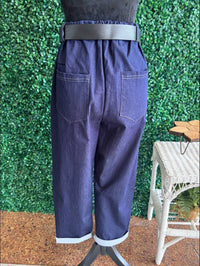 AQRL Women's Tied Up In Style Pant in style pant in dark denim - women's pants - detail view