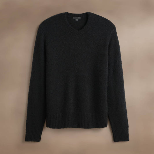 James Perse - Men's Textured Cashmere V-neck Sweater