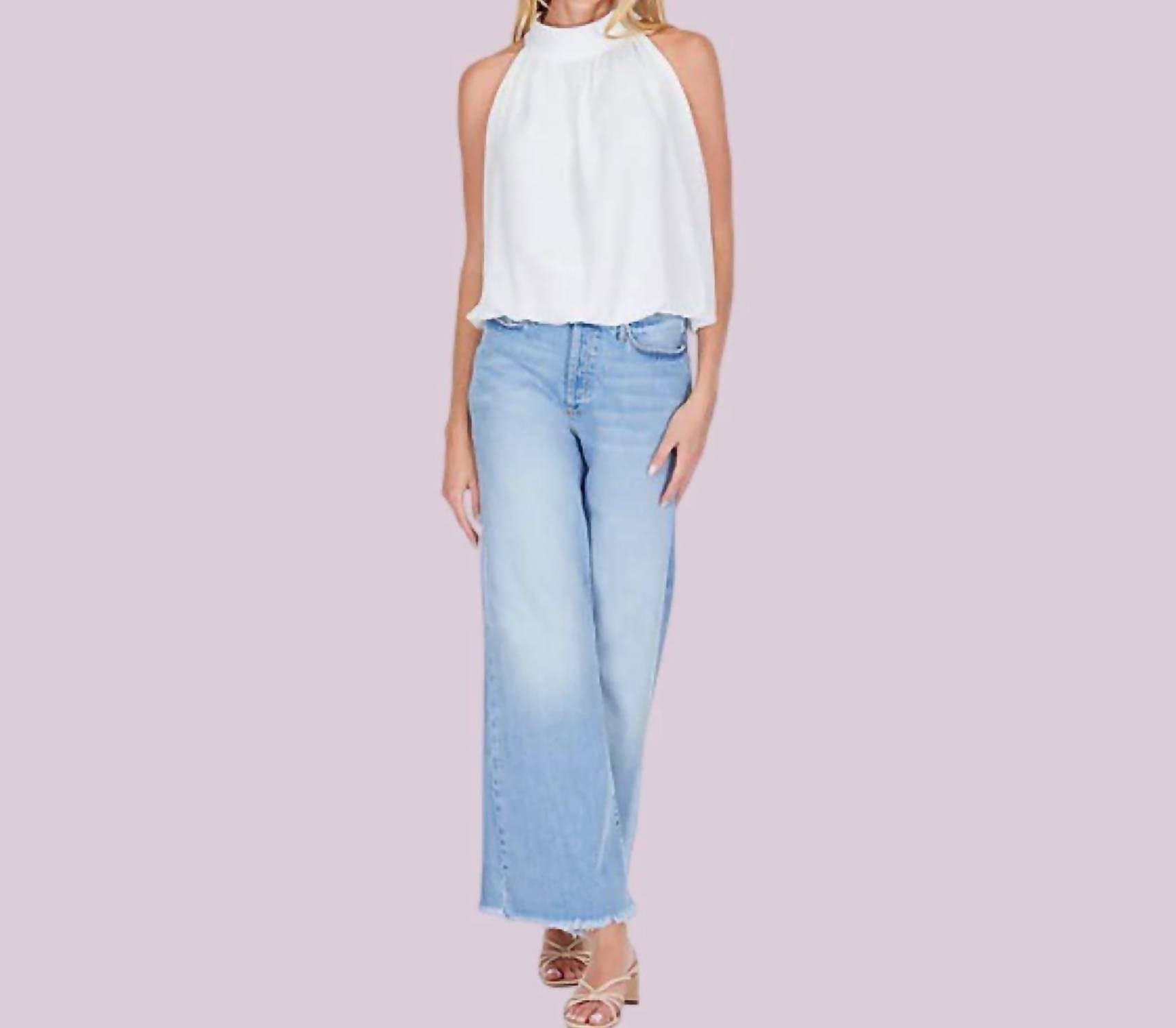 Joy Joy - Bubble Hem Halter Top