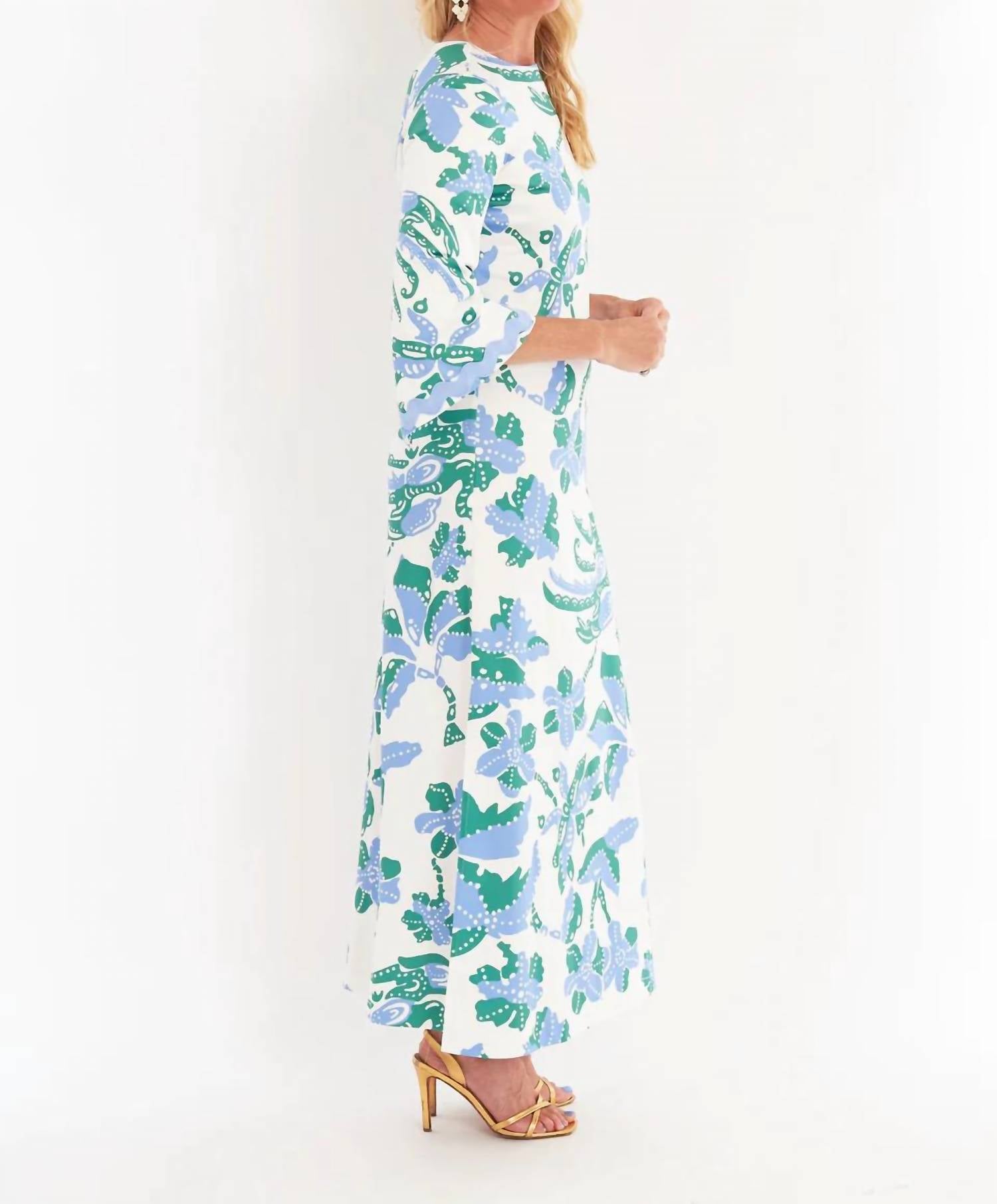 CK BRADLEY Cassandra Dress in lingren peri - women's dress - alternate view