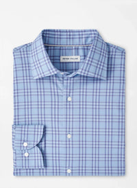 PETER MILLAR Brevard Sport Shirt in ruddy blue - men's shirt - view 5