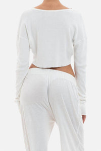 Eterne - Long Sleeve Cropped Rib T-shirt