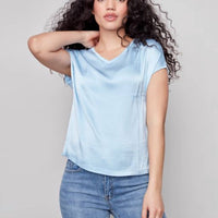 Charlie B - Satin Knit Dolman Top