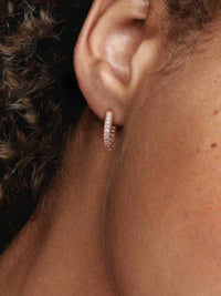 Pandora - Pave Heart Hoop Earrings