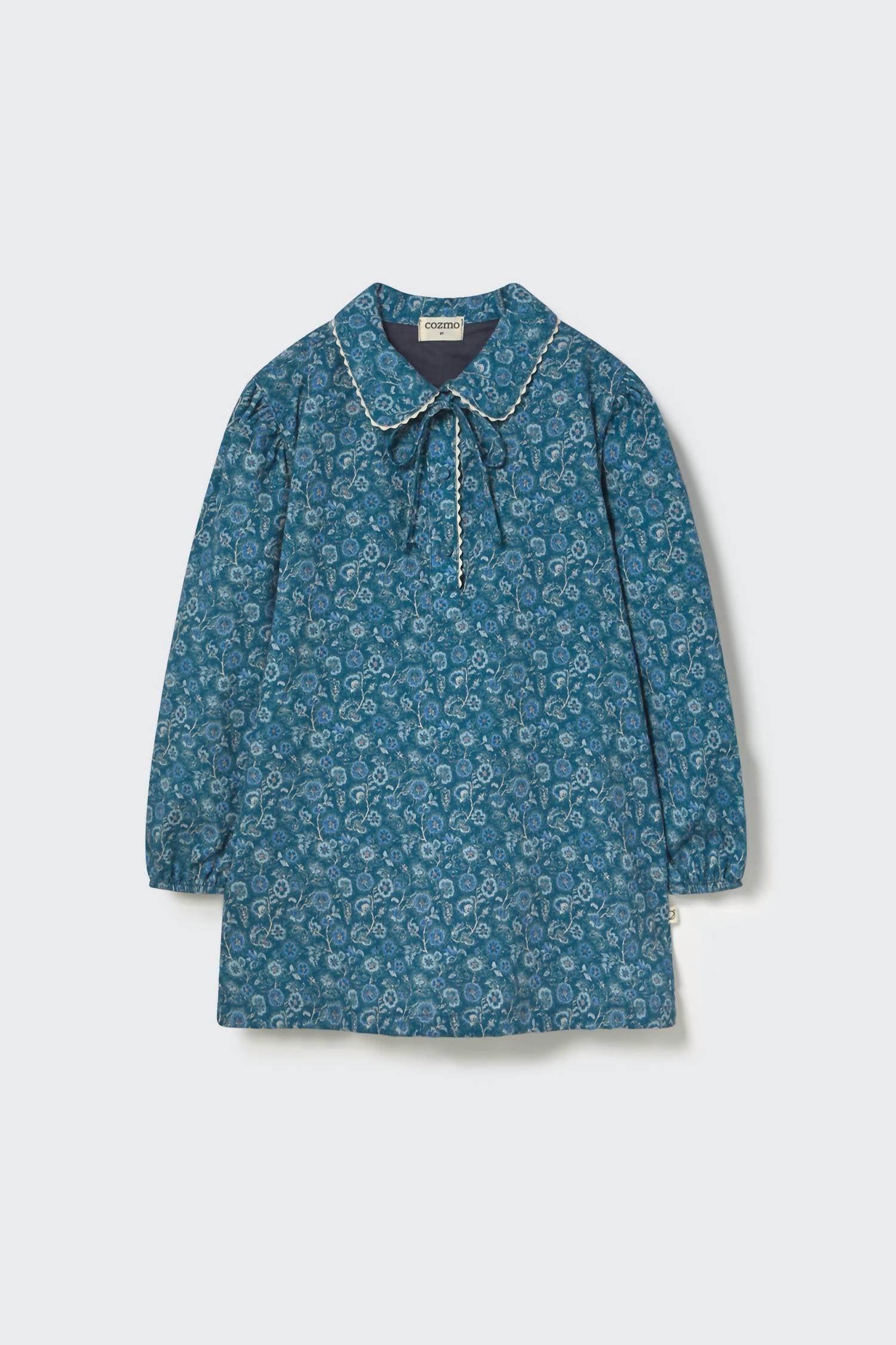 Cozmo - Girls' Floral Fine Corduroy Dress