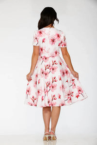 Orchid Bloom - Cotton Blend Swing Dress