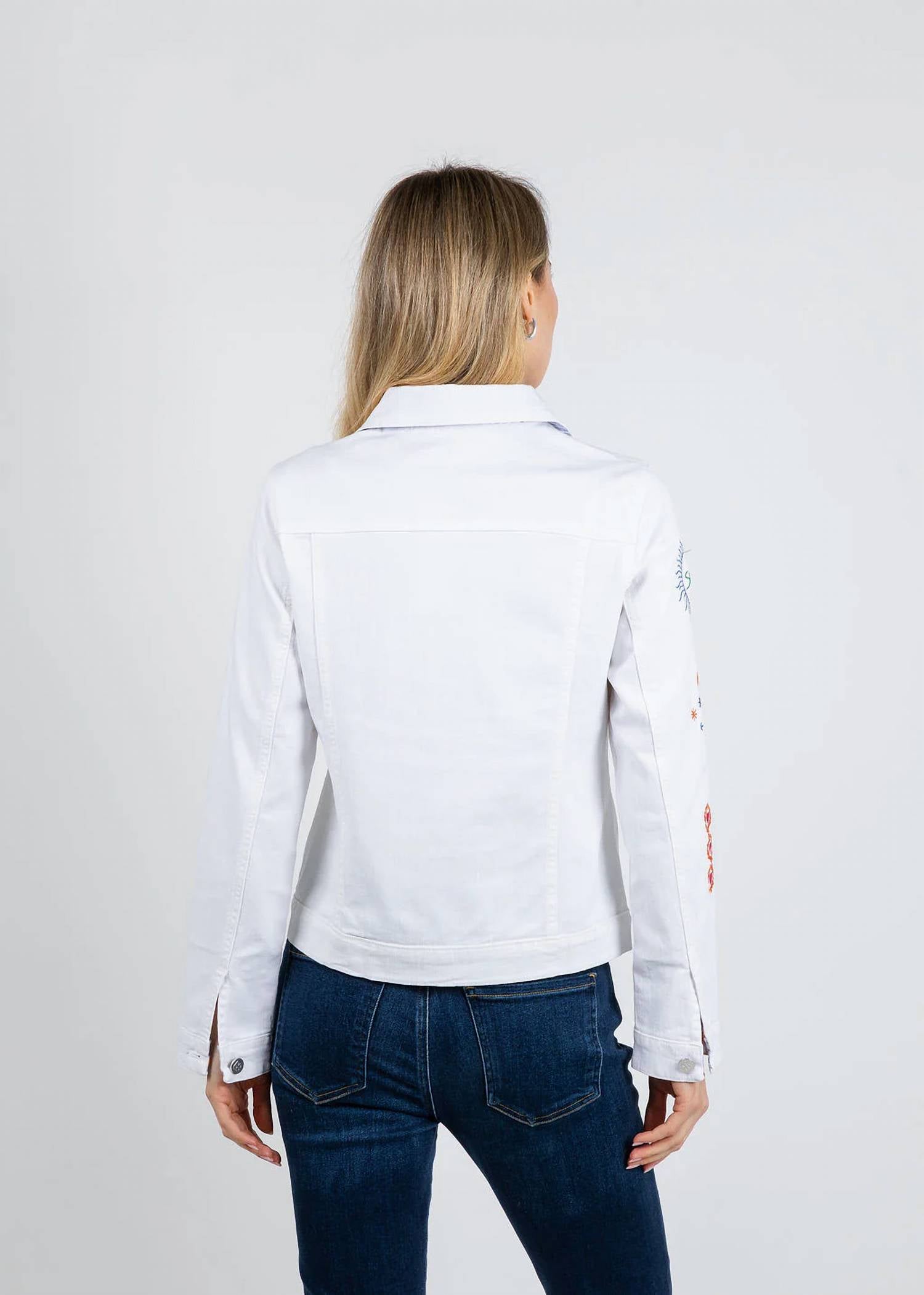Tinta Style - Coralia Button Front Embroidered Jacket