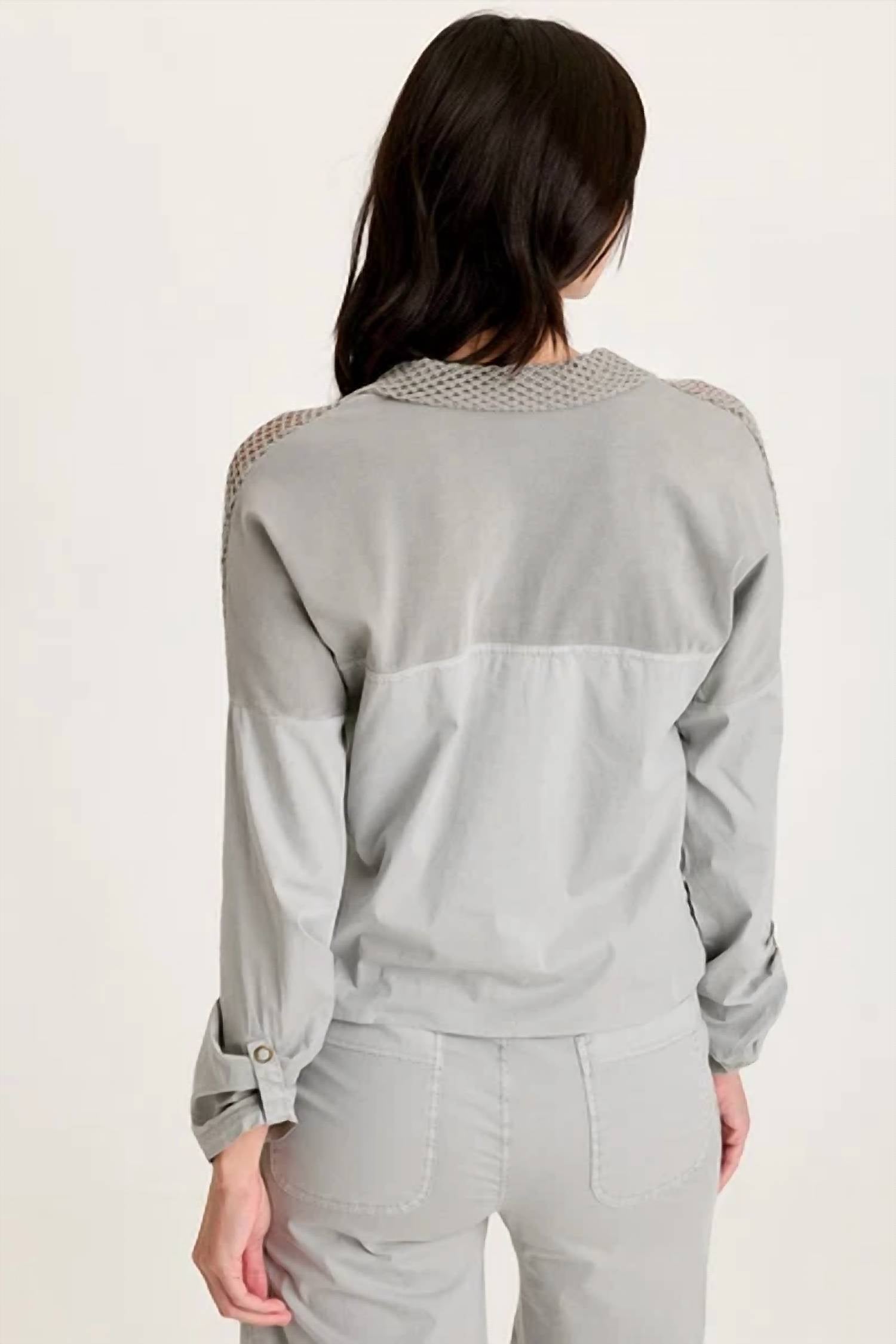 Xcvi - Niels Poplin Mesh Jacket