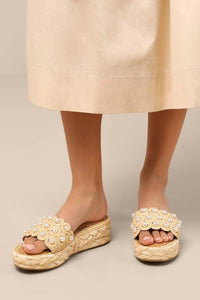 Dolce Vita - Women's Caper Pearl Raffia Platform Sandal
