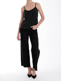 Karina Grimaldi Chloe Beaded Top in black 1 - women's tank top