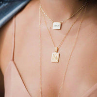 Bracha - Women's Initial Card Necklace