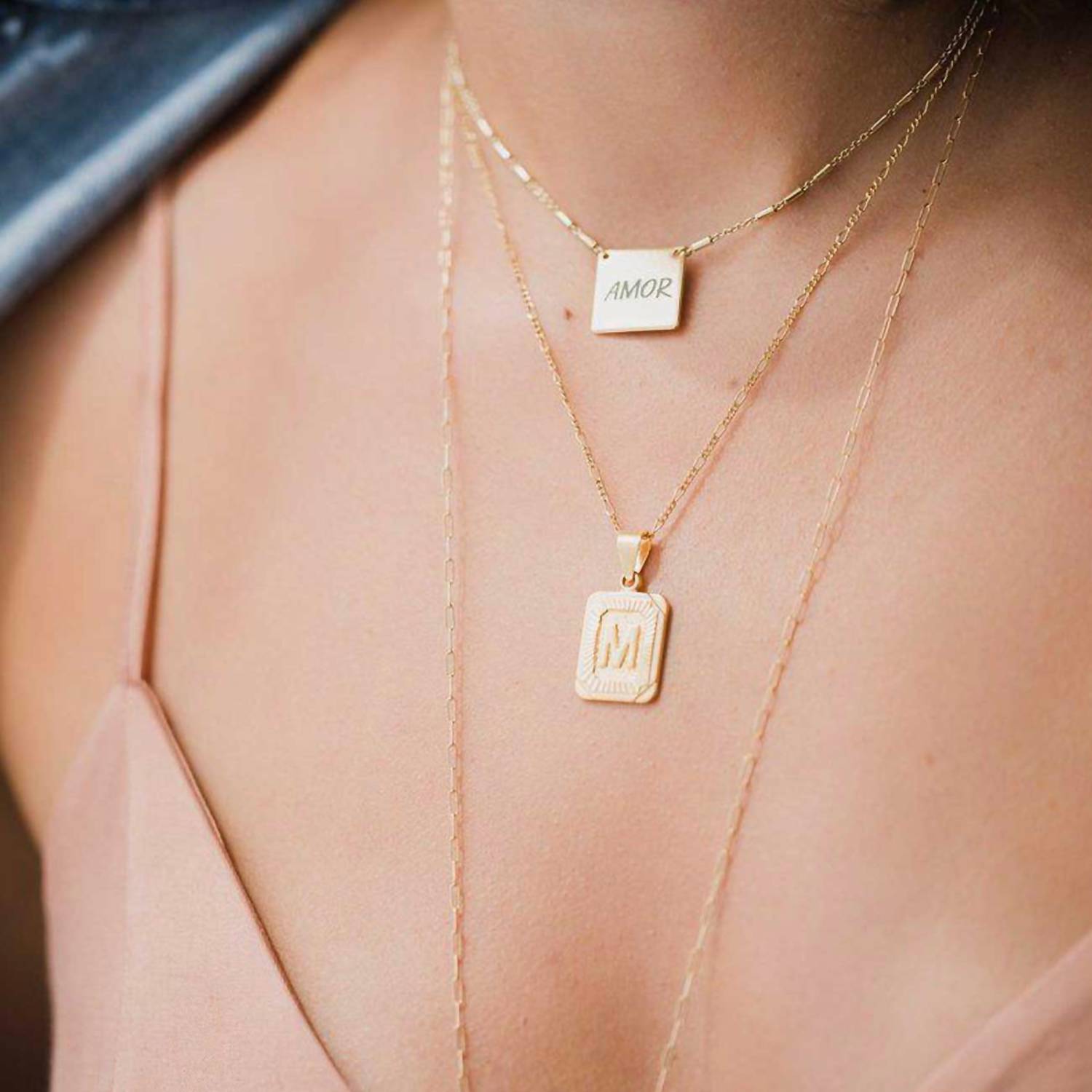 Bracha - Women's Initial Card Necklace