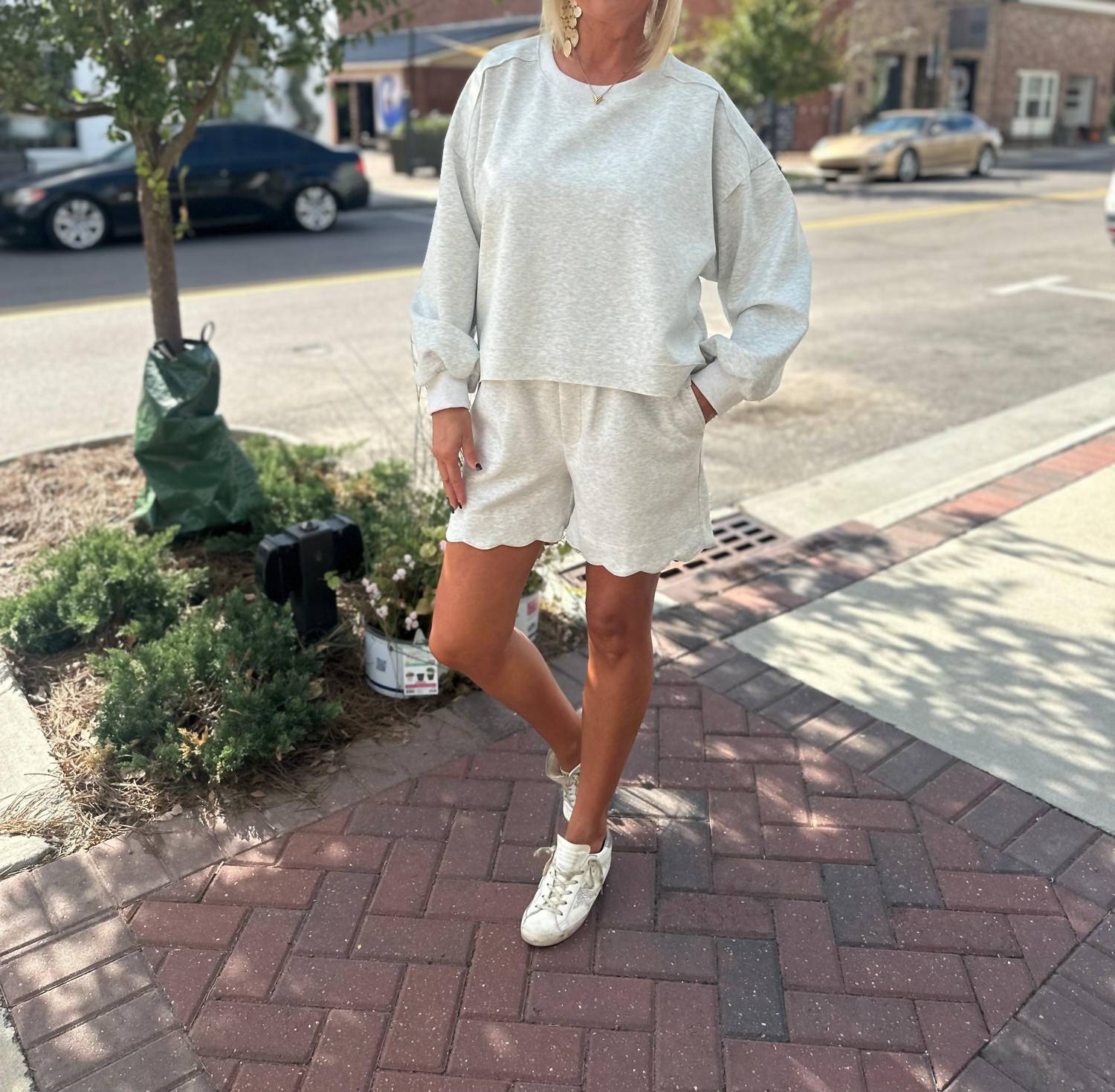 Umgee - LUXEKNIT CREWNECK SHORT SET