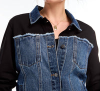 Fdj - Mina Mixed Media Denim Jacket