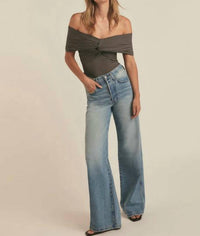 Favorite Daughter I'm Evolved Top in kalamata 1 - women's blouse - detail view
