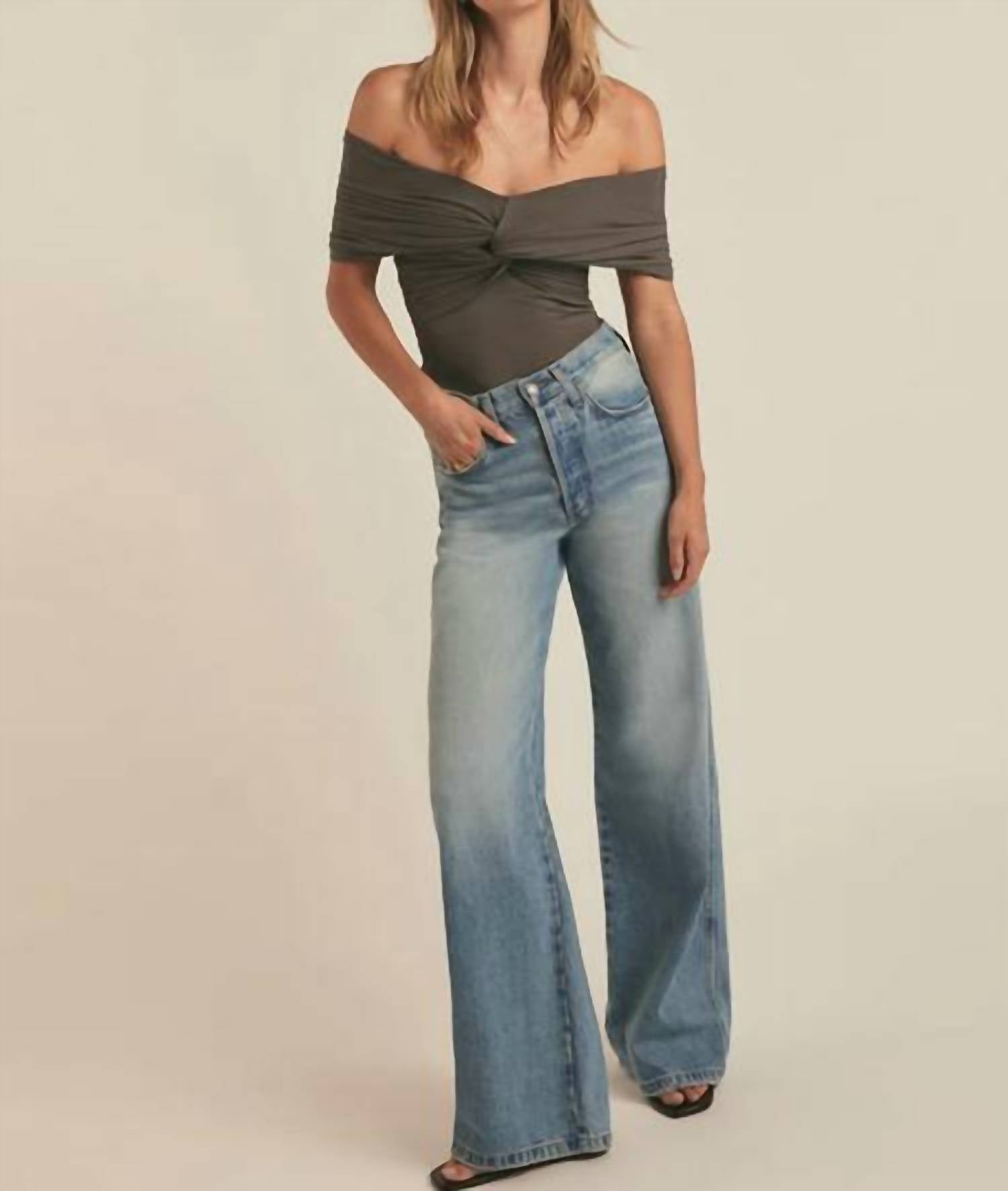 Favorite Daughter I'm Evolved Top in kalamata 1 - women's blouse - detail view