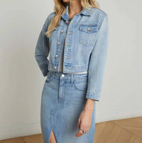 L'Agence - Koda Cropped Denim Jacket