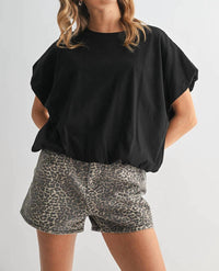 Wishlist - BUBBLE HEM KNIT TOP