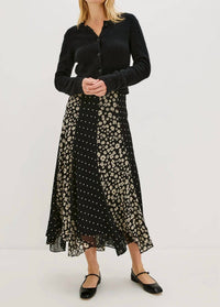 Rails Felina Midi Skirt in daisy dot combo - women's skirt - detail view