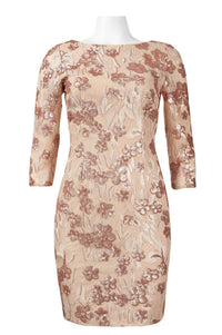 Aidan Mattox - Embroidered Sequin Dress