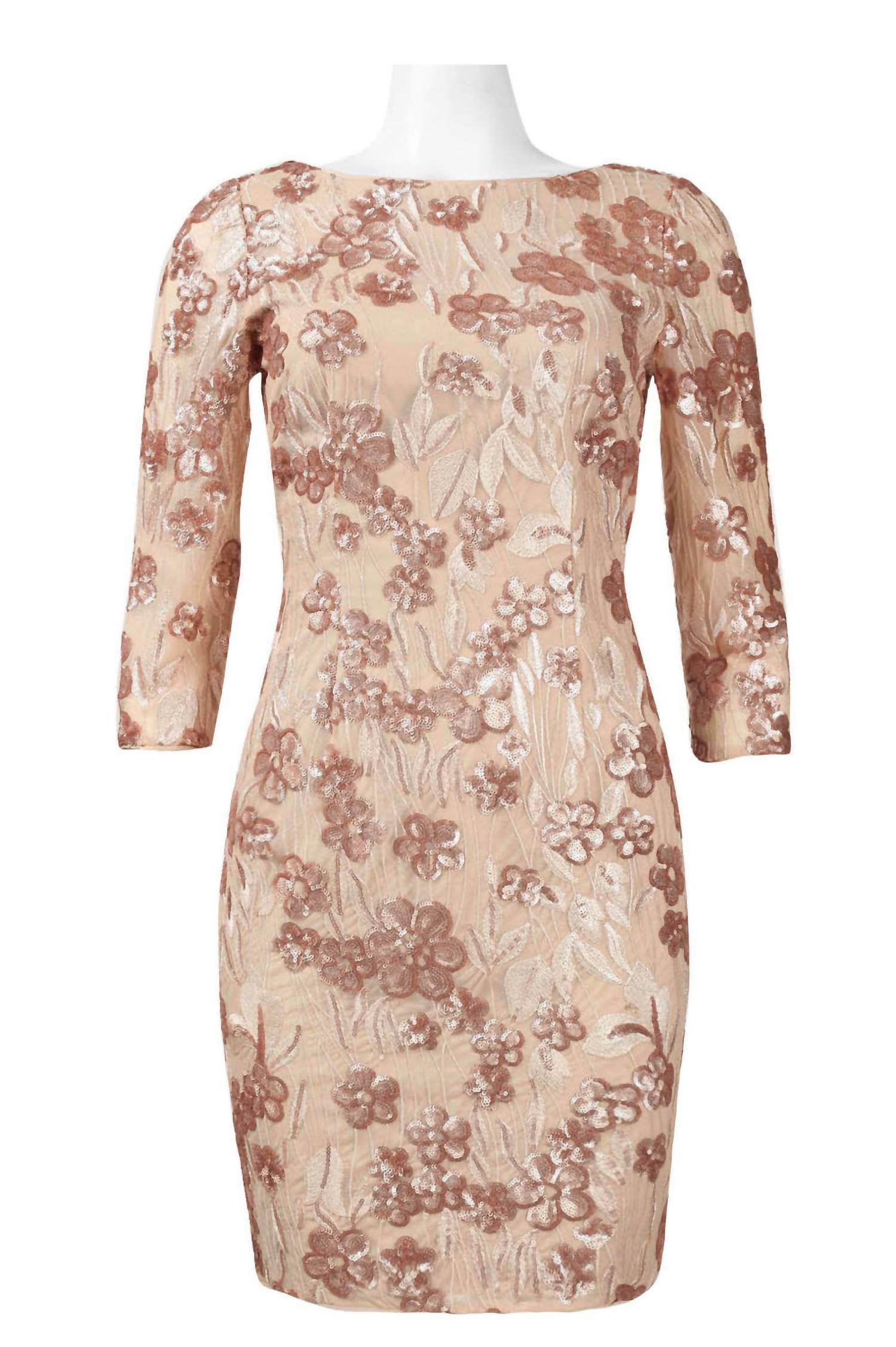 Aidan Mattox - Embroidered Sequin Dress
