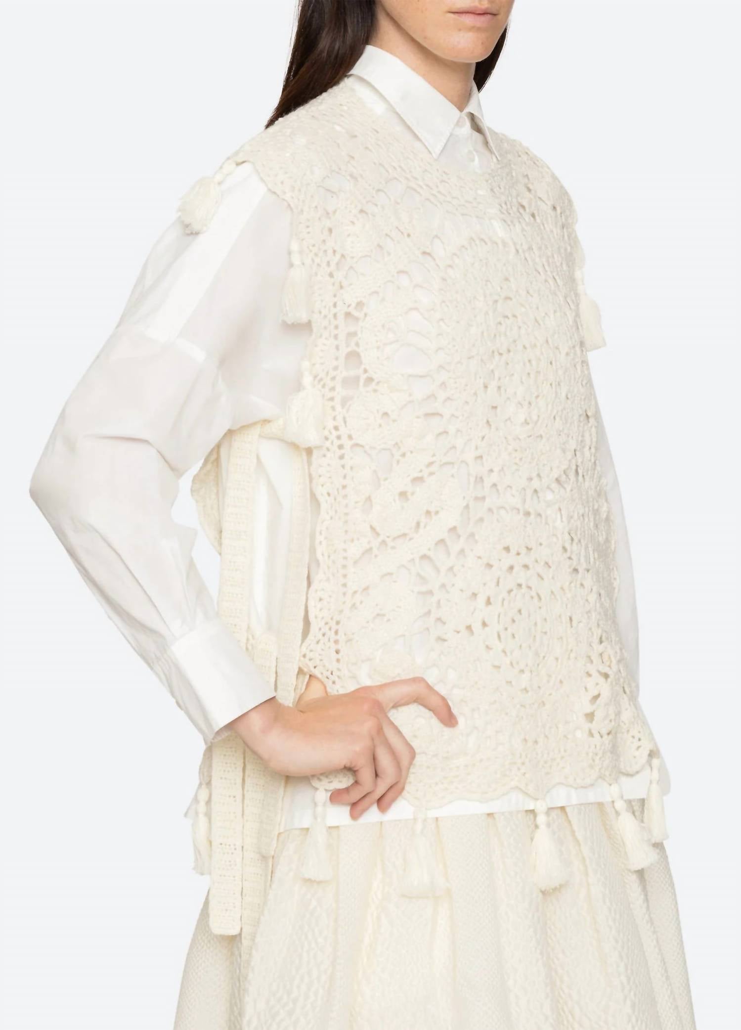 Sea - Nara Crochet Combo Shirt