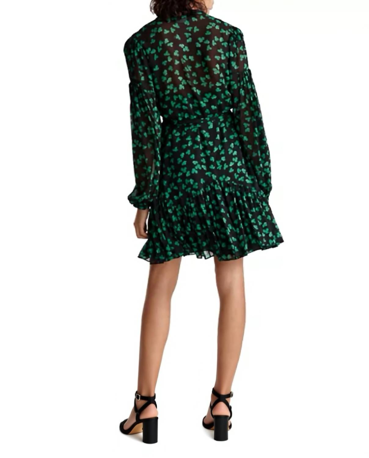 THE KOOPLES Naive Flowers Dress in blak1 - women's dress - view 4