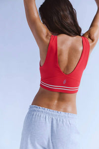 Free People Never Better Logo Crop Camisole in victory red - women's shirt - alternate view