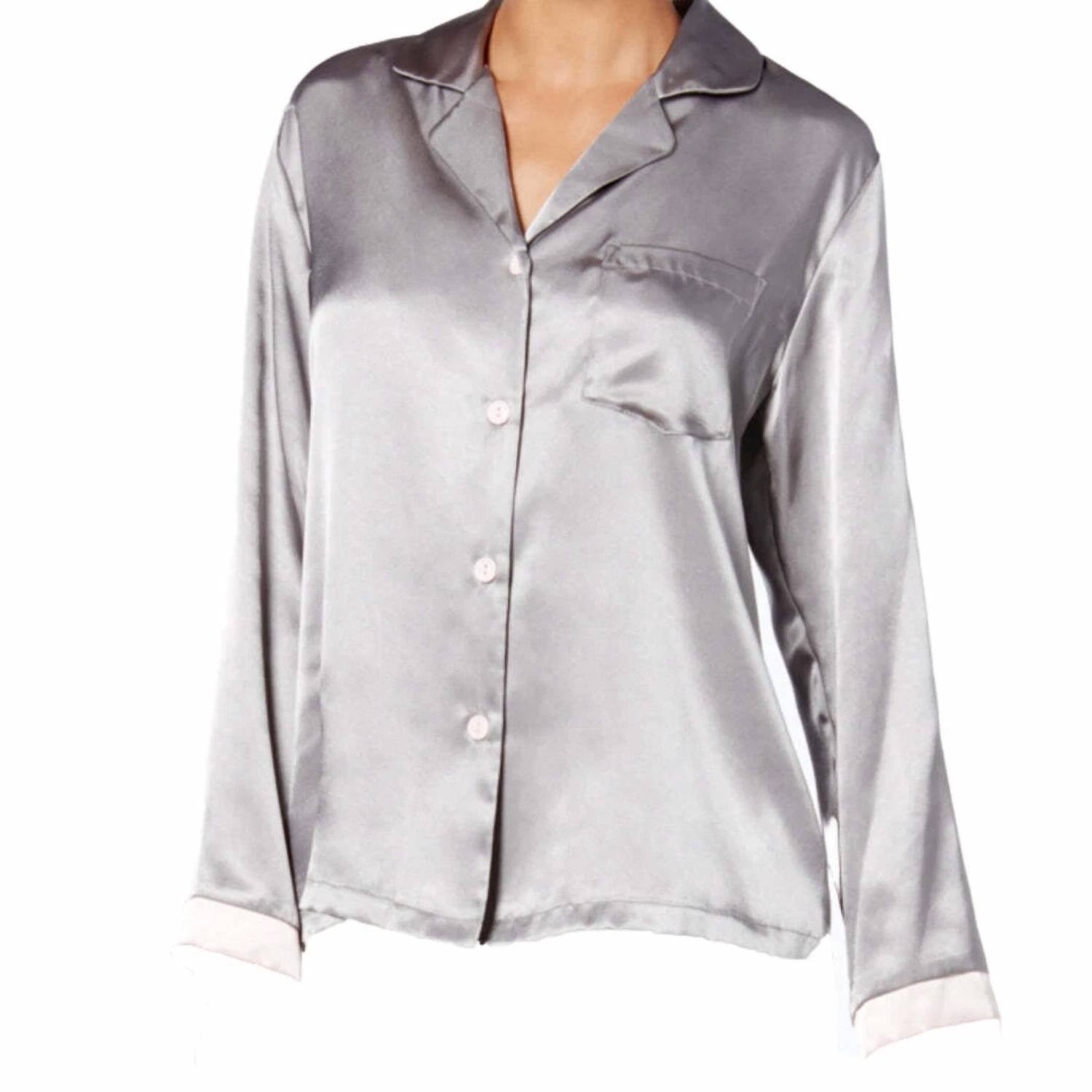 Linea Donatella - Satin Long Sleeve Pajama Top