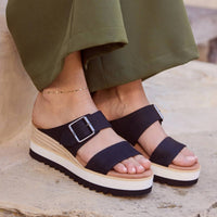 Toms - Women's Diana Mule Buckle Wedge Sandal