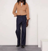 Officine Générale Lipp Cotton Corduroy Shirt in sepia - men's shirt - alternate view