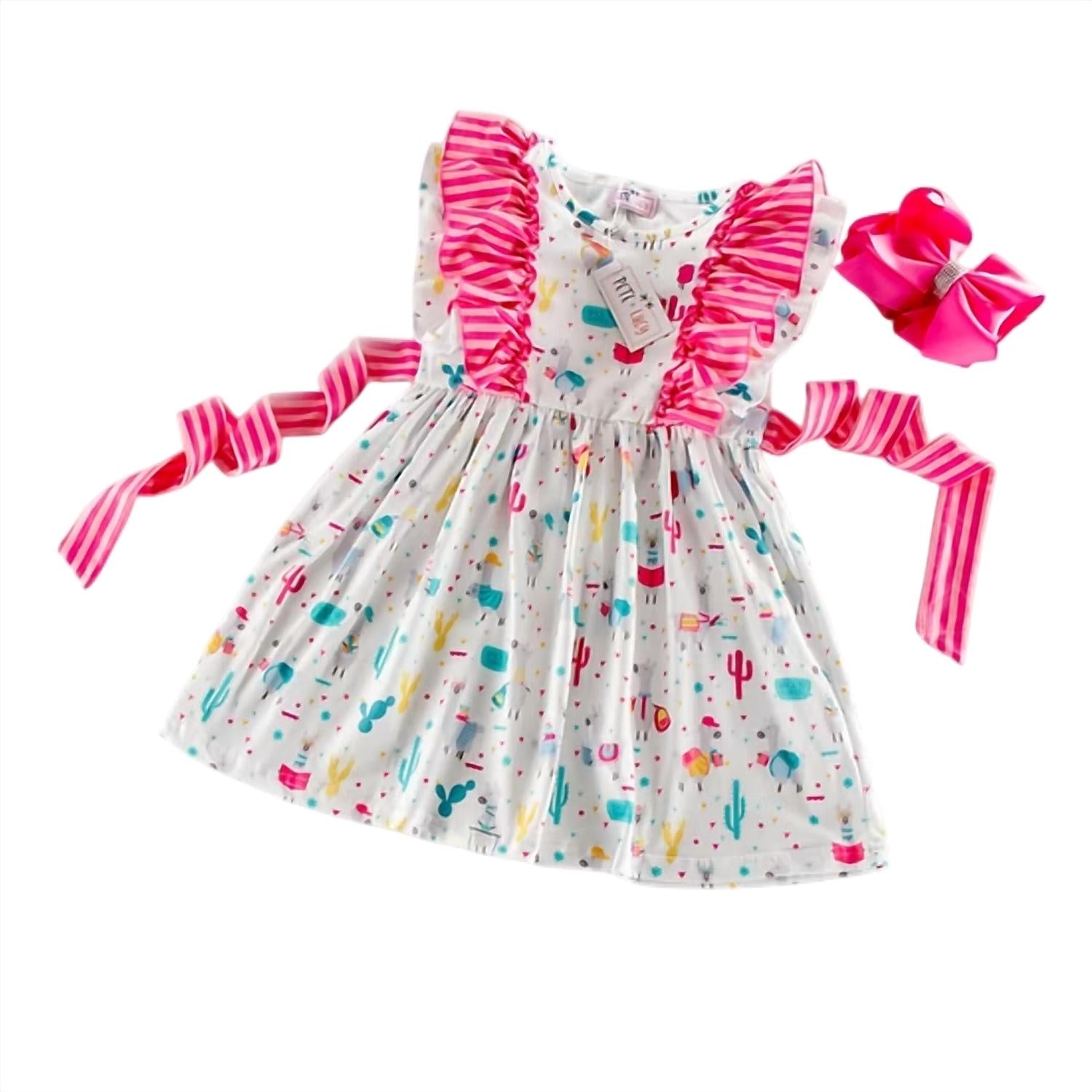 Pete + Lucy - Girls Learning Llamas Dress