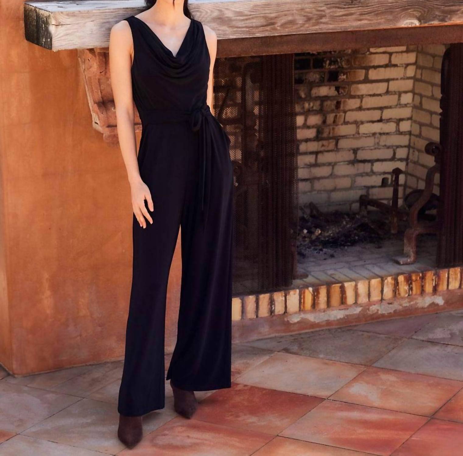 Karen Kane - Camila Travel Jersey Sleeveless Cowl Neck Jumpsuit