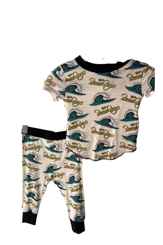 Rowdy Sprout - Kid's Beach Boys Short Sleeve PJ Set