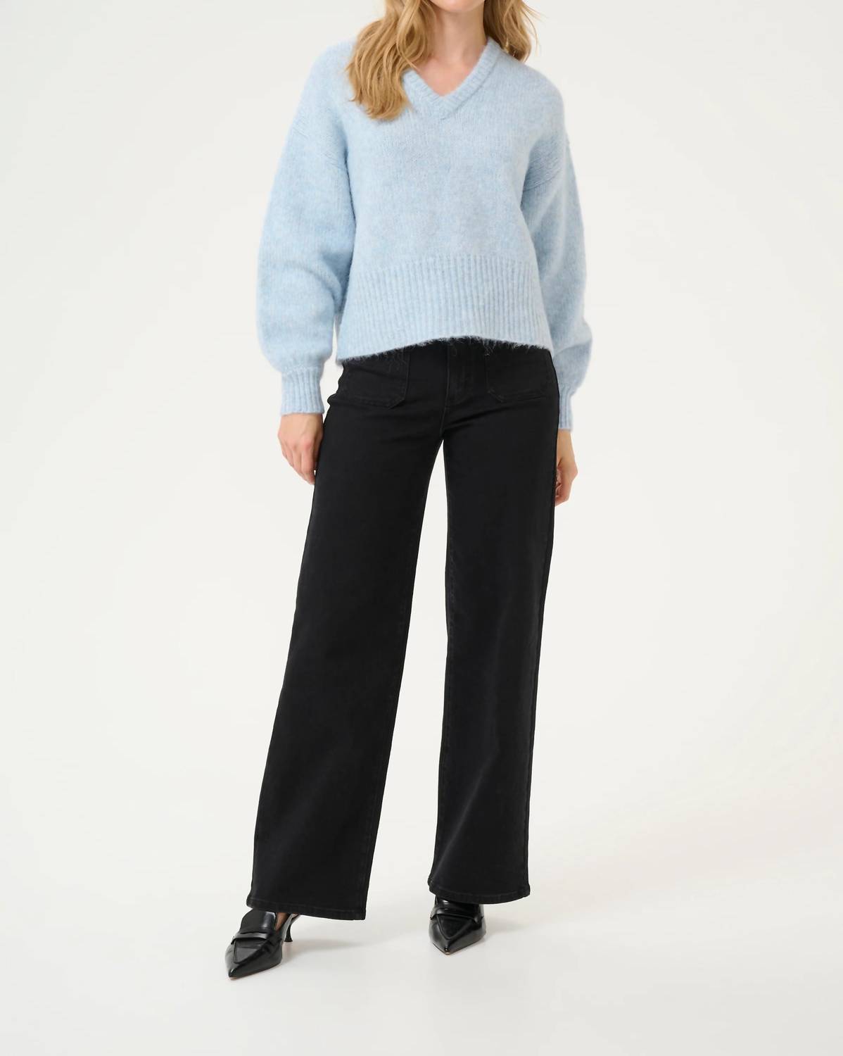 Kaffe - Katrina V-neck Casual Fit Pullover Sweater