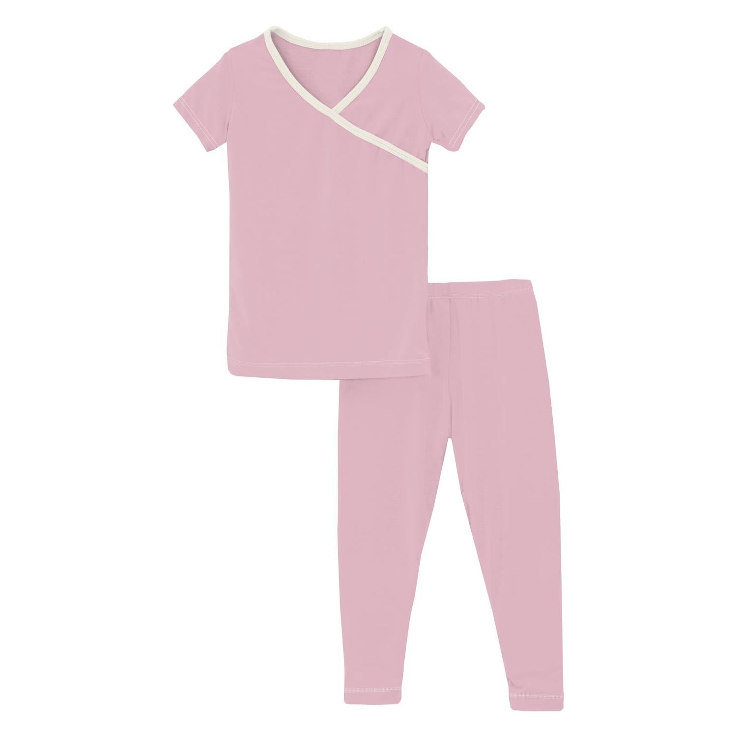 Kickee - Girls' Short Sleeve Kimono Pajama Set