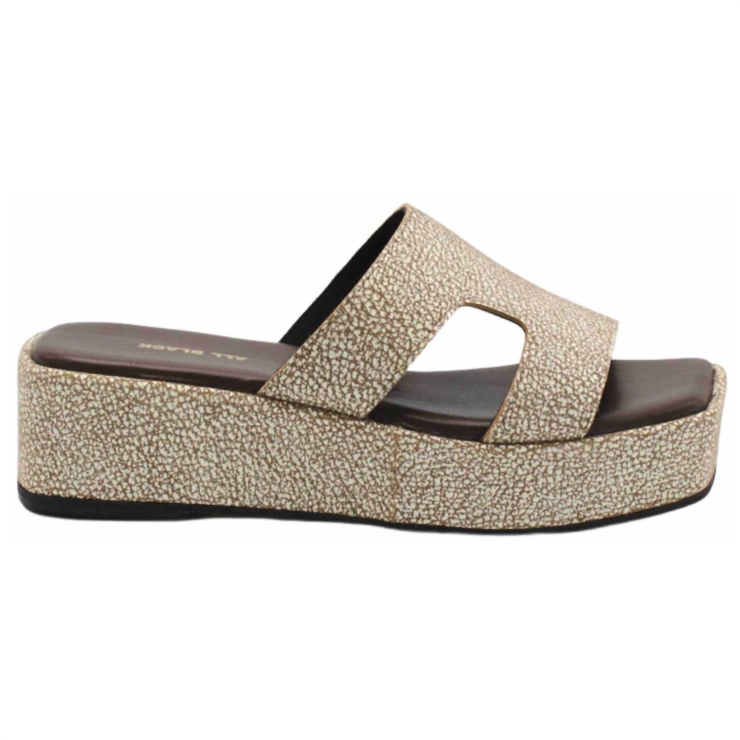 All Black - Women's Blunt T Wedge Sandal