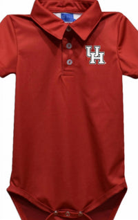 Vive La Fete - Boy's University Of Houston Cougars Embroidered Logo Performance Bodysuit
