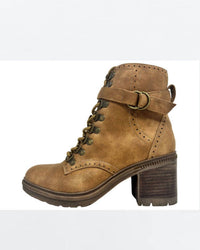 Very G - Women's Donatella Chunky Combat Lace Up Bootie