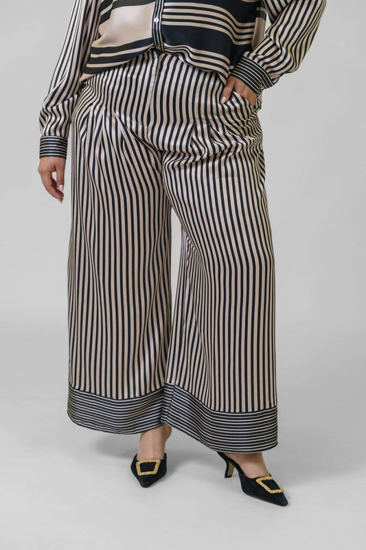 Never Fully Dressed - Mono Stripe Isla Trouser - Plus