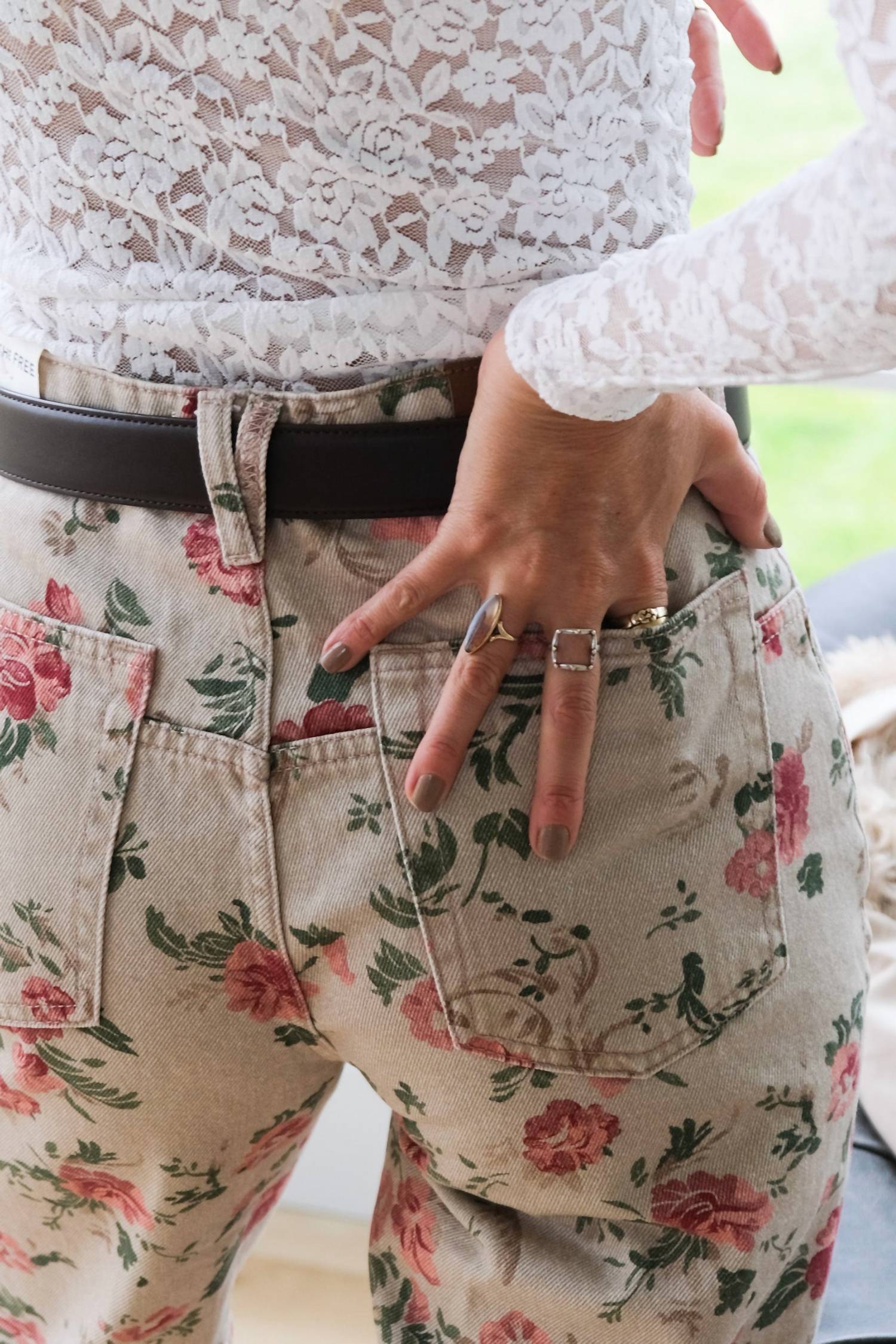 Free People - Deep Trance Printed Jeans