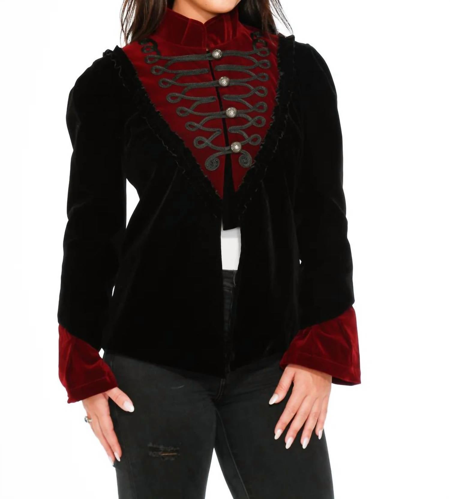 Orchid Bloom - Gothic Velvet Jacket