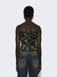 Magda Butrym Women's Printed Corset Top in black - women's intimate - alternate view